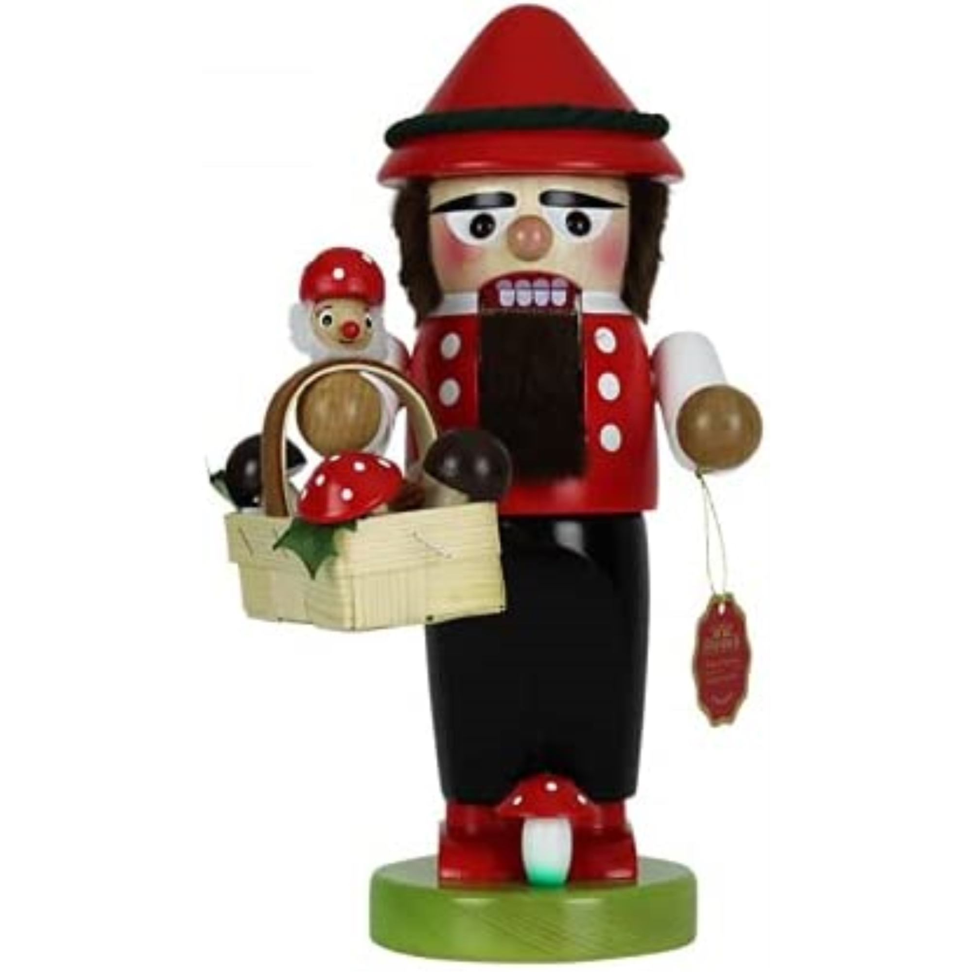 Steinbach Chubby Mushroom Picker Nutcracker, 12"