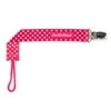 BooginHead Universal Pacifier Clip, Infant Toddler Boys and Girls, Pink Polka Dots