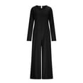 thumbnail image 6 of AUNVITO Women's Wide Leg Jumpsuit Loose Fit with Zipper Front Casual and Comfortable, 6 of 8