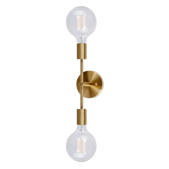 Baton 2-Light Soft Gold Wall Sconce - Soft Gold