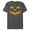 Charcoal Heather, variant on Men's CHIN UP Halloween Jack o' Lantern Face Graphic Tee Navy Blue Medium