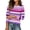 Purple, variant on IAJDKMEK Women's Casual Long Sleeve Tops - Striped Round Neck Button Down Blouse, Great for Business Casual Tops and Womens Fall Fashion 2026