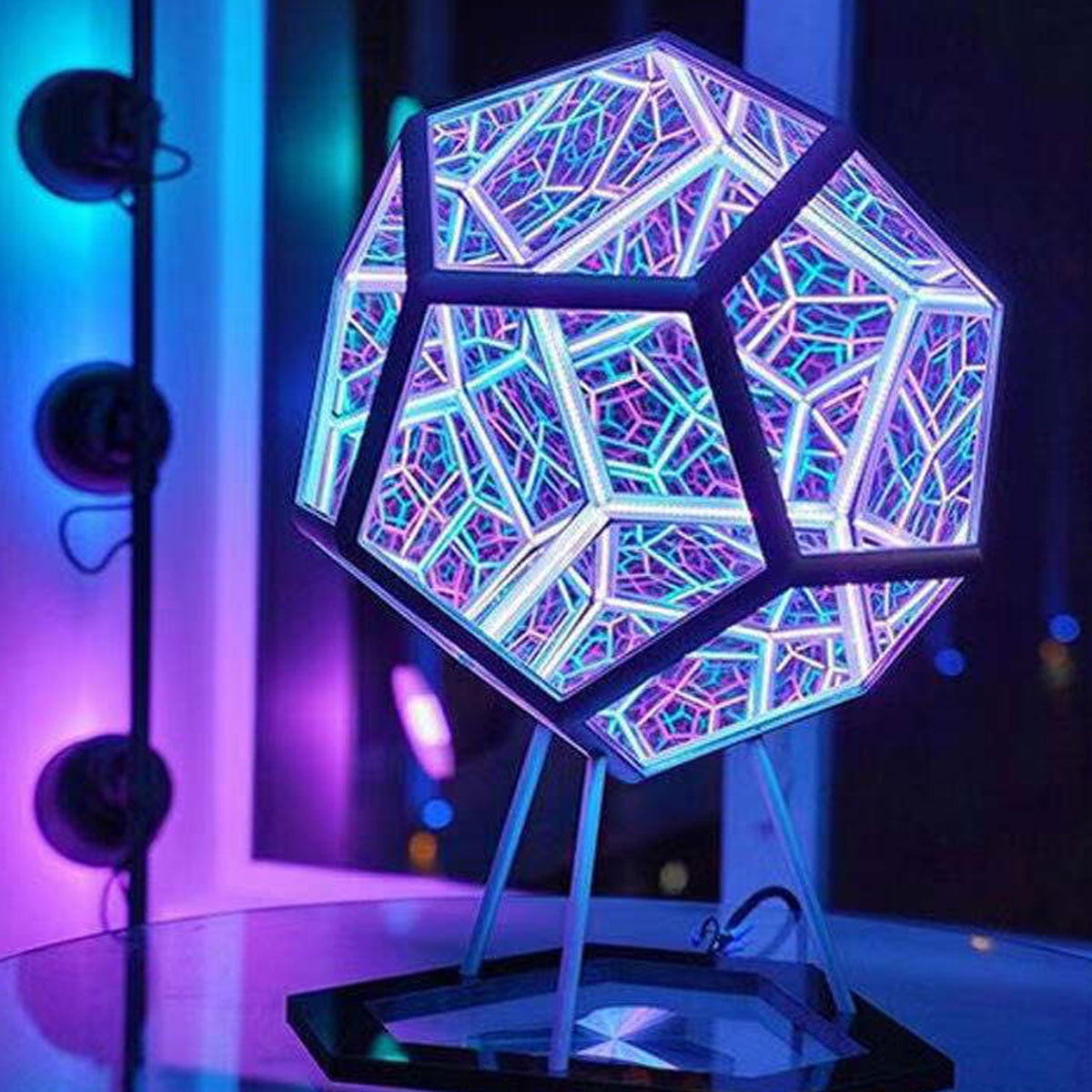 Infinity Dodecahedron Color Art Light Fantasy Geometry Space LED