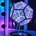 thumbnail image 1 of Infinity Dodecahedron Color Art Light Fantasy Geometry Space LED Art Lamp USB Charging Adjustable Color Decor Night Lamp, 1 of 5