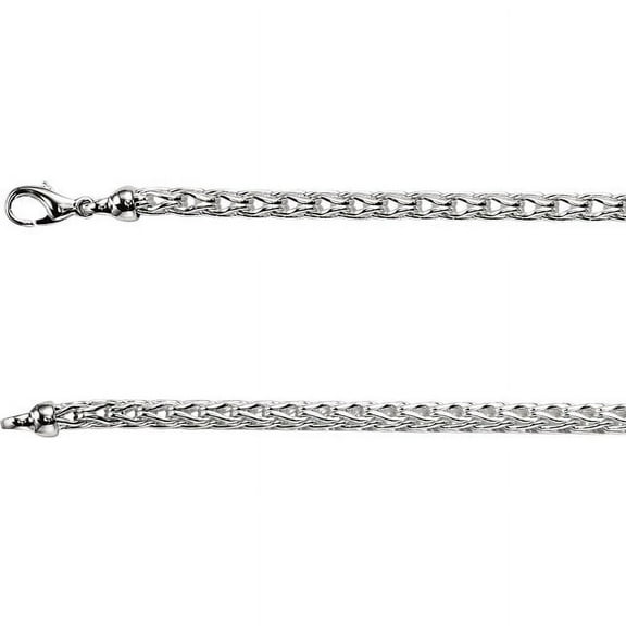 Sterling Silver 4.5mm Solid Wheat Chain 18" Chain