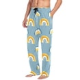 thumbnail image 2 of FORMRS Mens Pajama Pants with Pockets Sleepwear Lounge Bottoms Sizes S-2XL, Light Blue Rainbow, 2 of 7