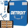 thumbnail image 1 of Carpeta de tarjetas de fútbol con fundas, 900 bolsillos Detroit Football Card Holder para tarjetas comerciales, tarjetas deportivas, carpeta de 3 anillas, álbum de coleccionista de fútbol, ​​estuche d, 1 of 1