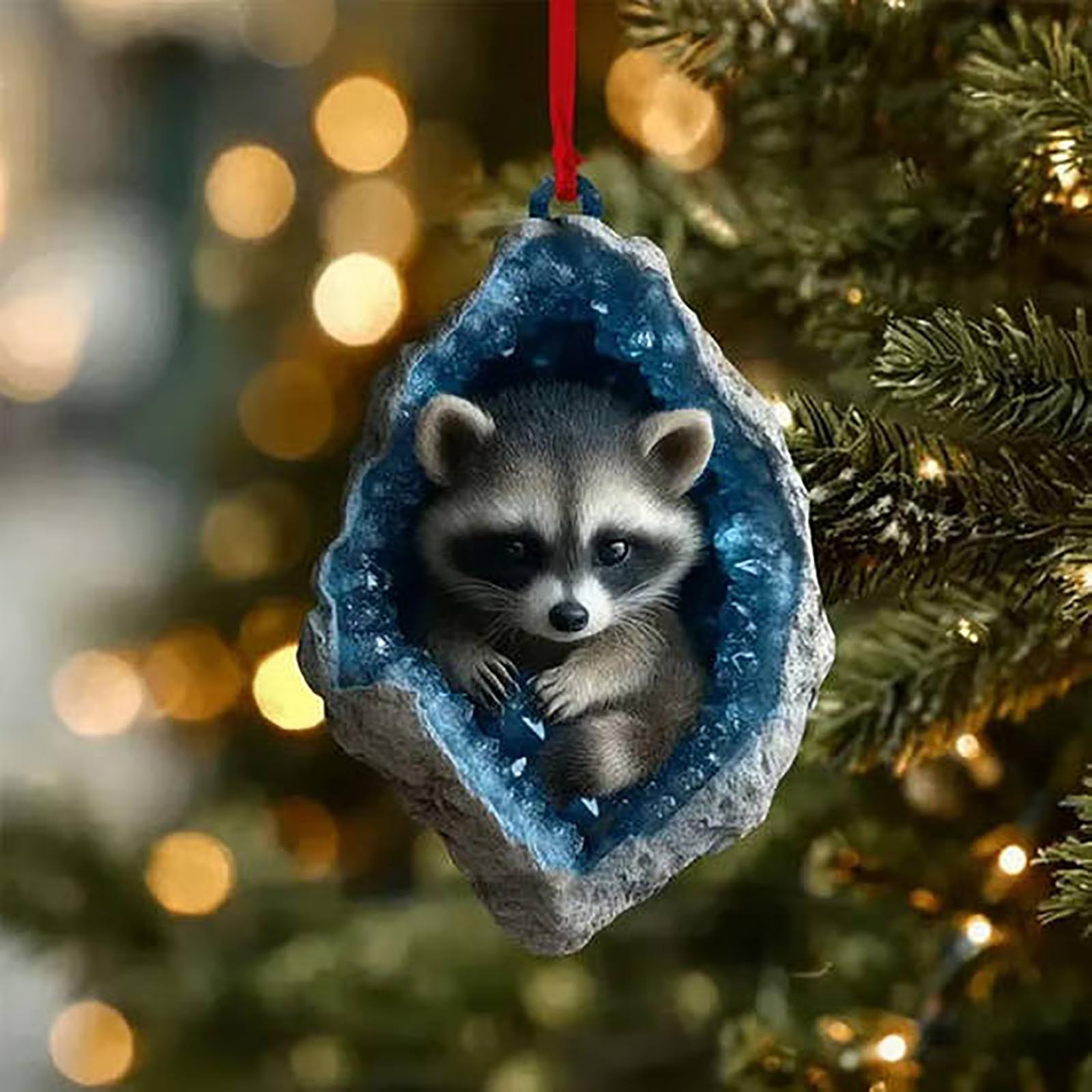 ToyKingdee Geode Forest Animal Advent Calendar 2025,24Days Christmas Holiday Countdown Calendar Gift Box,2D Acrylic Crystal Themed Animals Hanging Decorations