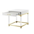 thumbnail image 4 of Posh Living Briar 1-Drawer Metal End Table with Acrylic Legs - White/Gold, 4 of 8