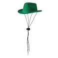 thumbnail image 1 of Encantador sombrero para mascotas suave con correa para la barbilla, accesorios para fotos, decoración de cachorros para fiestas temáticas, Verde Fernando Sombrero de vaquero para mascotas, 1 of 8