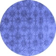thumbnail image 1 of Ahgly Company Machine Washable Indoor Round Oriental Blue Industrial Area Rugs, 7' Round, 1 of 4
