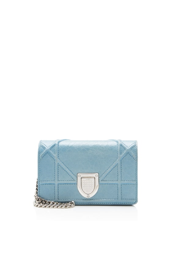 Pre-Owned Dior Crackled Deerskin Diorama Baby Shoulder Bag