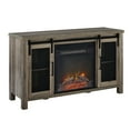 Manor Park Rustic Farmhouse Fireplace TV Stand with Sliding Doors for