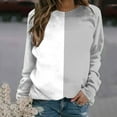 thumbnail image 2 of Long Sleeve Going Out Tops Women Backless Fall Savings Clearance Print Round Neck Pullover Long Sleeve Casual Sweatshirt, 2 of 4