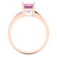 thumbnail image 4 of Clara Pucci 14K Rose Gold 1ct Pink Solitaire Ring for Women, 4 of 8