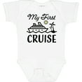 thumbnail image 3 of Inktastic My First Cruise with Cruise Ship and Palm Trees Boys or Girls Baby Bodysuit, 3 of 5