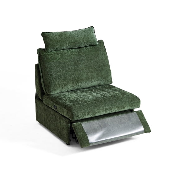 BEDEEP Chenille Power Recliner, Green