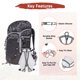 thumbnail image 5 of Soporte de zapatos Uxcell para mochila [1SET] - Soporte de calzado de silicona elástica con clip para viajar [Gris-M], 5 of 7