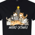 thumbnail image 4 of Inktastic Merry Catmas with Cat Tree and Yellow Star T-Shirt, 4 of 5