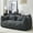 Black, variant on Oversized 2-Seater Chenille Bean Bag Chair with High Resilience Foam Core, Soft Square Recliner Sofa with Armrests & Handle for Living Room, Bedroom, Gaming & Reading,Yellow