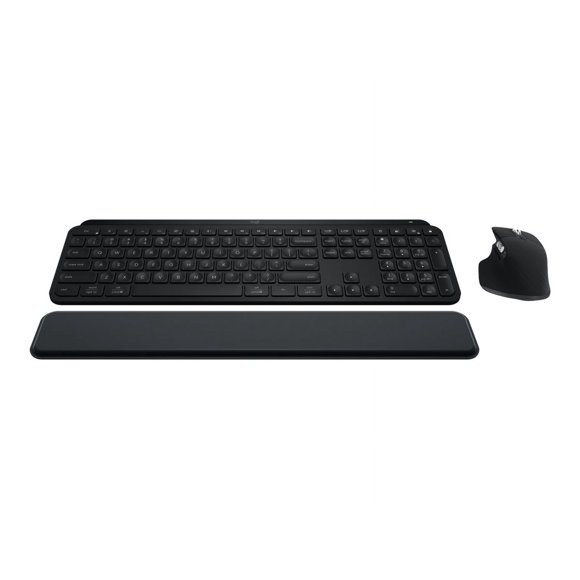 Logitech MX Keys S Combo, Black - Keyboard and mouse set - backlit - wireless - Bluetooth LE - black