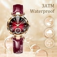 thumbnail image 6 of Watch for Women Round Quartz Waterproof Wristwatches Luxury Jewelry Design Women Watches Leather Band Ladies Watch Gift for Women, 6 of 8