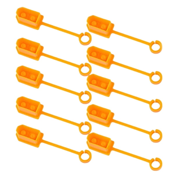 10 tapas protectoras antipolvo para enchufes macho y hembra XT60 amarillo