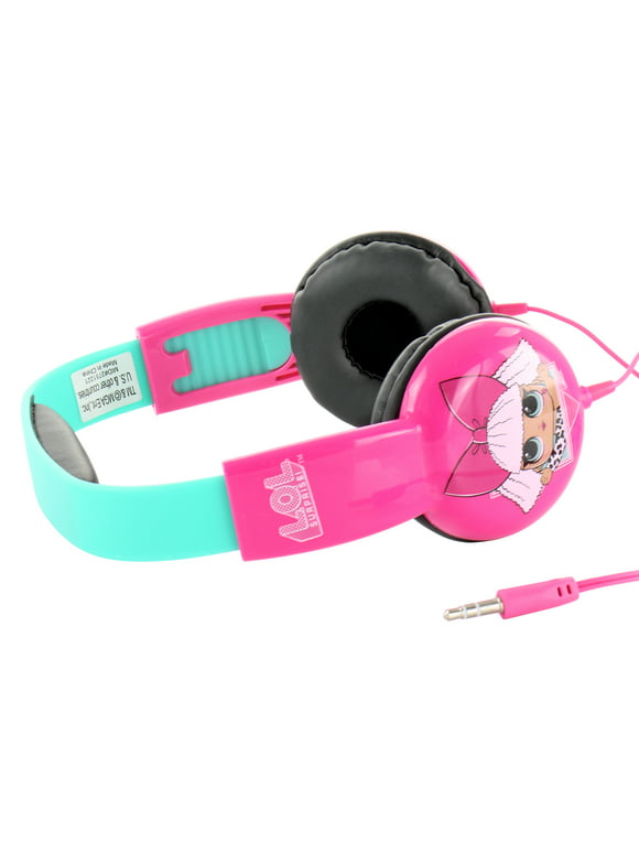 L.O.L. Surprise! Children'S Over-Ear Headphones, Built-In Microphone With Sticker Sheet, Pink And Black, Hp2-03136A