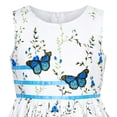 thumbnail image 6 of Sunny Fashion Girls Dress Blue Butterfly Casual Floral Party 6 Years, 6 of 9