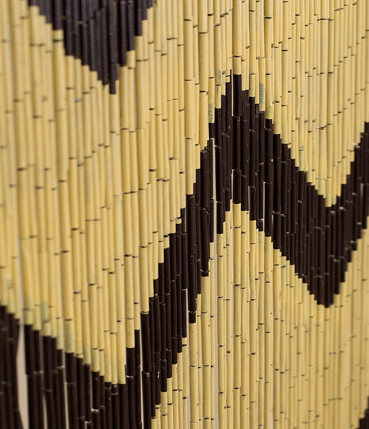 BeadedString Bamboo Wood Beaded Curtain90 Strands80" High35.5" Wide