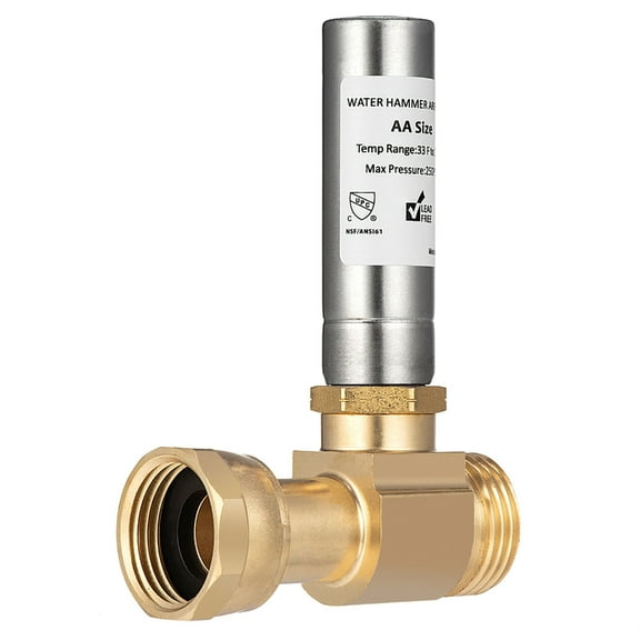 Professional Sturdy Brass Materials Water Hammer Arrestor Thread Portable Accessory for Quiet Washer Operations