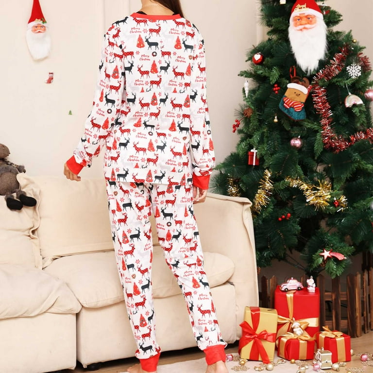 YYDGH Family Matching Christmas Pajamas Set Holiday Xmas Tree Elk Reindeer  Merry Christmas Sleepwear Xmas PJS Set for Couples and Kids