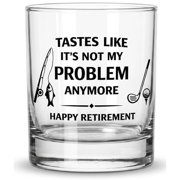 Retirement Gifts for Men - Funny Whiskey Glass for Retired 2026, Perfect Goodbye Coworker Gift, Farewell Gift for Friends, Dad, Grandpa, Colleague, Retirement Party Favors for Men