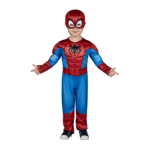 Marvel's Spiderman Halloween Costume for Toddler, Size 2T, by Jazwares