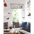 thumbnail image 2 of Halloween Valances for Windows Black Cobweb Window Curtain Rod Pocket Stars Purple Striped Holiday Window Treatment Decor Valances for Kitchen Living Room Bedroom 54x18in, 2 of 7