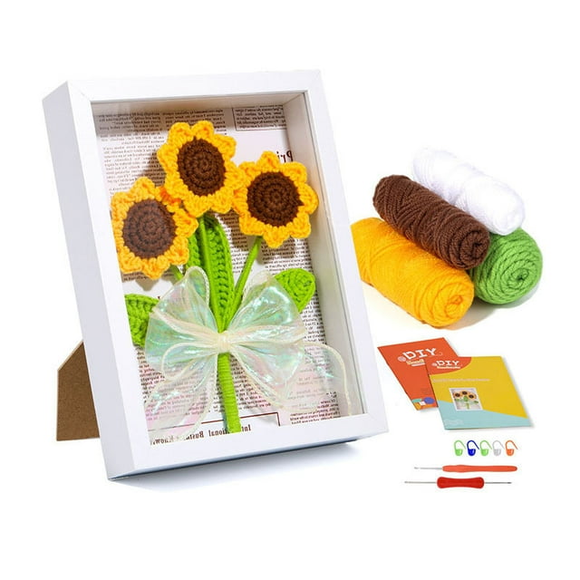Crochet Kit, Flowering Plants, Beginner Crochet Starter Kit for Beginners, Crochet Kit for Beginners DIY Crafts
