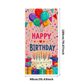 thumbnail image 2 of Colorful Happy Birthday Banner with Balloons Cake and Gifts Background Party Decoration for Birthday Party Photography Props Backdrop Supplies, 2 of 7