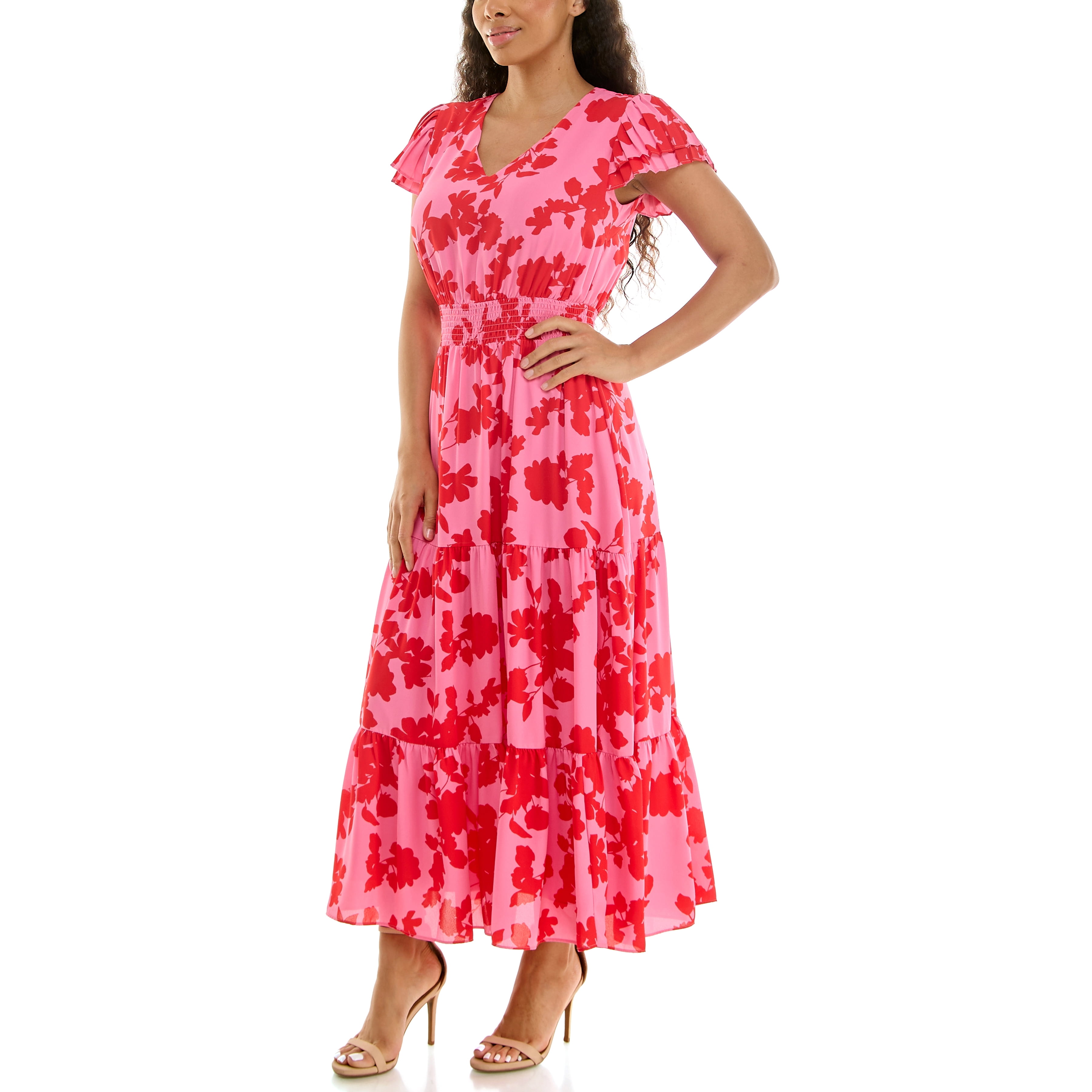 Nanette Lepore Women's Flutter Sleeve Midi Dress, Sizes XS-XXXL