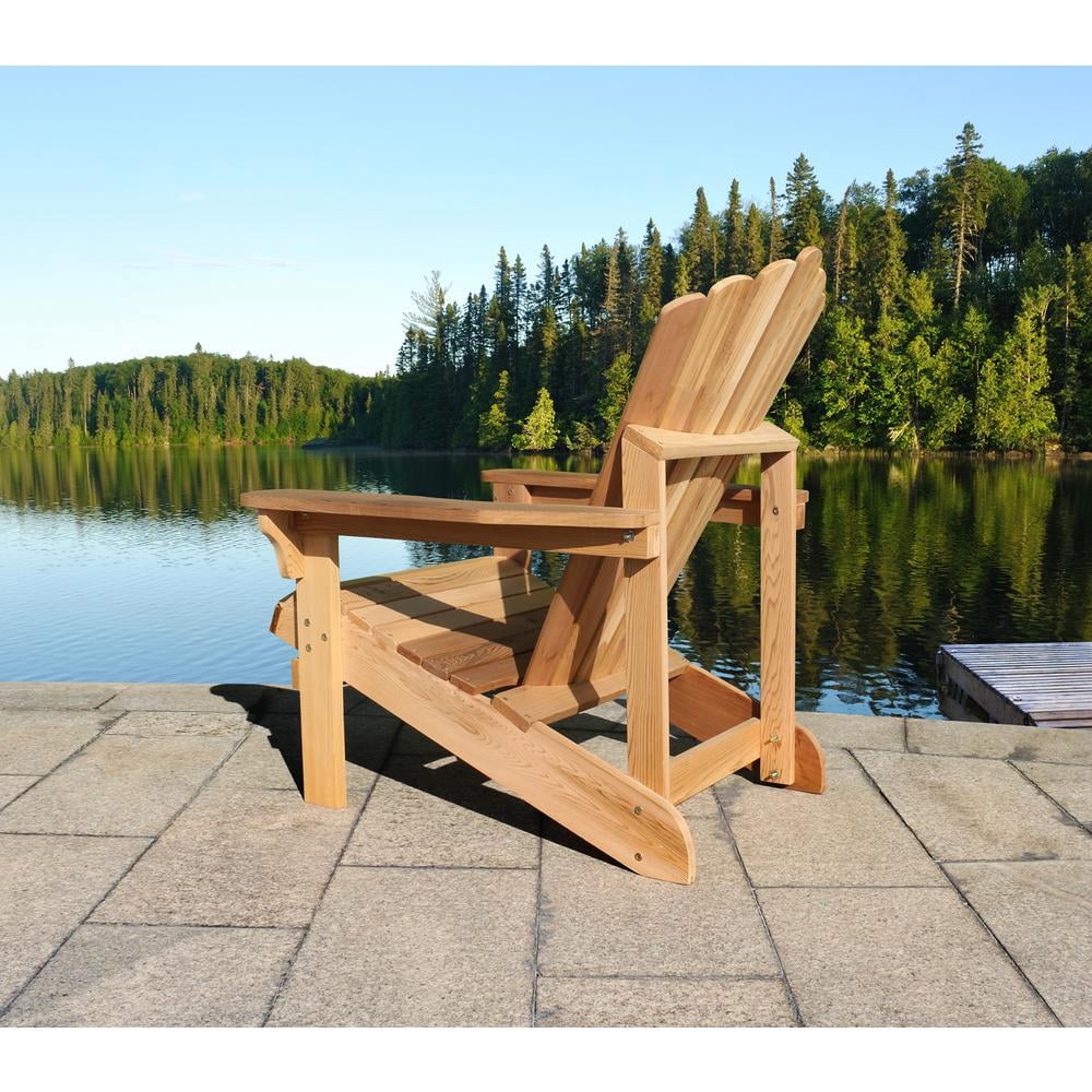 Contemporary Home Living 36" Brown Western Red Cedar Riverside Adirondack Chair