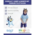 thumbnail image 3 of Set de cosplay de camiseta con capucha y pantalones cortos Bluey Boys 7-8, 3 of 6
