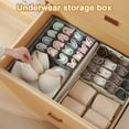 thumbnail image 5 of Underwear Storage Box Foldable Fabric Organizing Bins with Compartments GXK, 5 of 9
