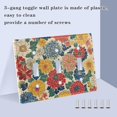 thumbnail image 3 of Yayeee Toggle Light Switch Wall Plate 2-Gang 4.56"x4.48" Decorative Outlet Cover, Vibrant Flowers Pattern, 3 of 7