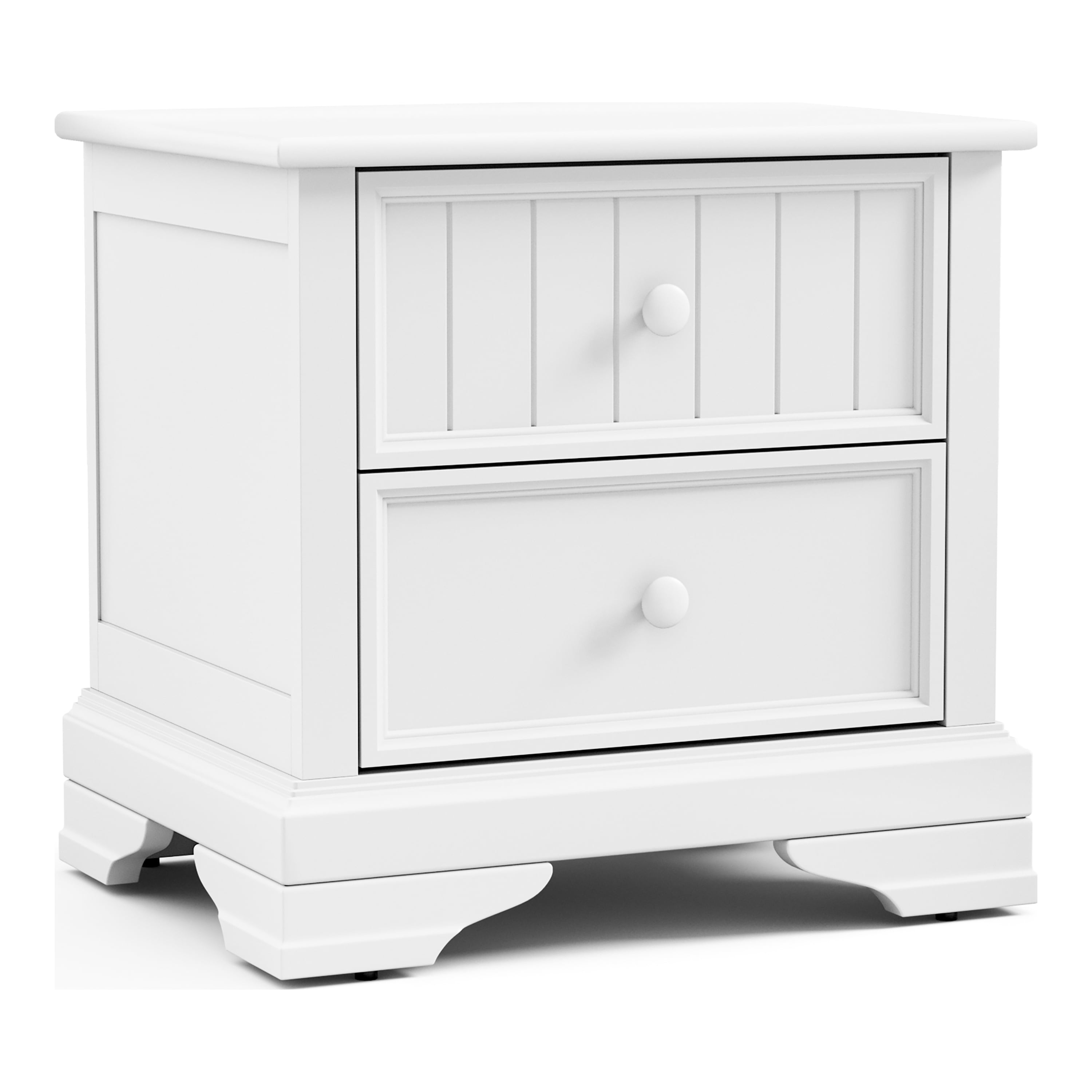 Furniture of America Livia Kids Transitional 2-Drawer Nightstand, White