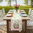 thumbnail image 4 of Table Runners 72 Inches Long Dress Scarves, Easter Farmhouse Kitchen Table Runner, Coffee Tablerunners, Spring Rabbit Colorful Eggs Flowers Leaves Plants 14x72 Inch, 4 of 9