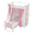 thumbnail image 2 of Emily Rose 18 Inch Doll Furniture Loft Bunk Bed with Doll Clothes Storage Shelves | Includes 2 Doll Bedding Sets and Ladder | Fits 15" - 19" Dolls, 2 of 9