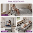 thumbnail image 5 of LAZZO 5-in-1 Convertible Sleep Chair Bed, Comfy Folding Sleeper Chair for Adults with Adjustable Backrest, Side Pockets & Pillow, Gray, 5 of 9