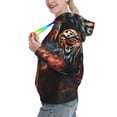 thumbnail image 2 of Lsque Cool Tiger Pattern Casual Women's Hoodie,Hooded Sweatshirt with Kangaroo Pocket,Pullover Hoodie with Eye-catching Drawstrings-XX-Large, 2 of 7