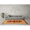 thumbnail image 3 of Ahgly Company Indoor Square Oriental Orange Industrial Area Rugs, 3' Square, 3 of 4