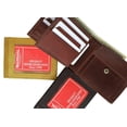 thumbnail image 2 of Genuine Cowhide Leather Bifold Mens Wallet with Middle Flap and Coin Pouch 1786 CF, 2 of 10