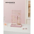 thumbnail image 2 of Soporte para joyas SONGMICS, bandeja de terciopelo con marco de metal rosa gelatina, 2 of 6